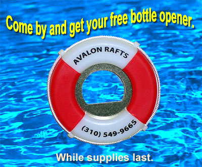 Free bottle opener from Avalon Rafts